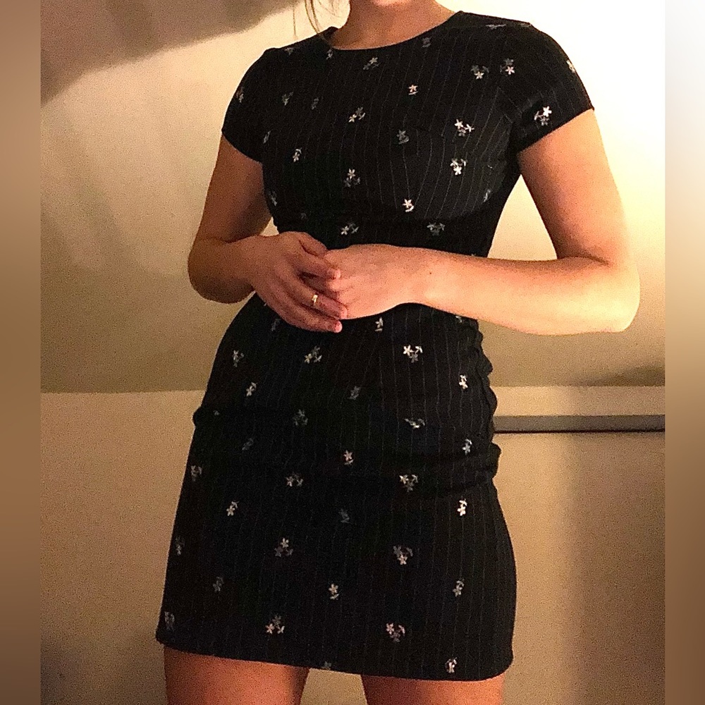 Cute Vintage Striped mini-Dress - Picture 2 of 5